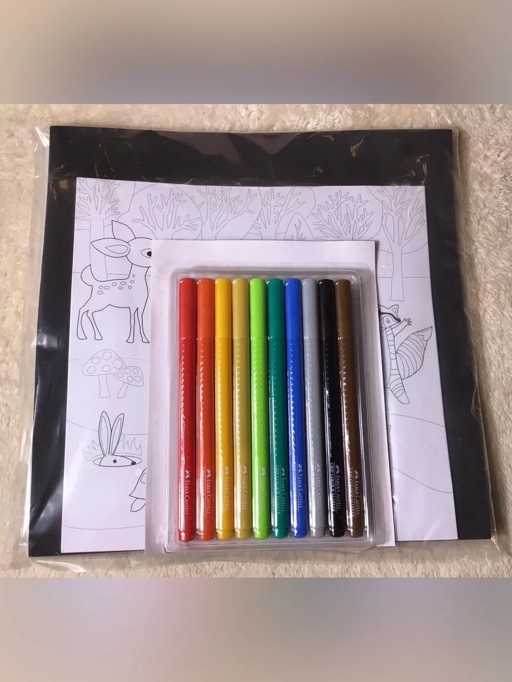 Multicolor Kids Marker Set with Coloring Pages